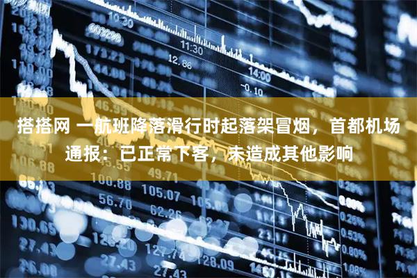 搭搭网 一航班降落滑行时起落架冒烟，首都机场通报：已正常下客，未造成其他影响
